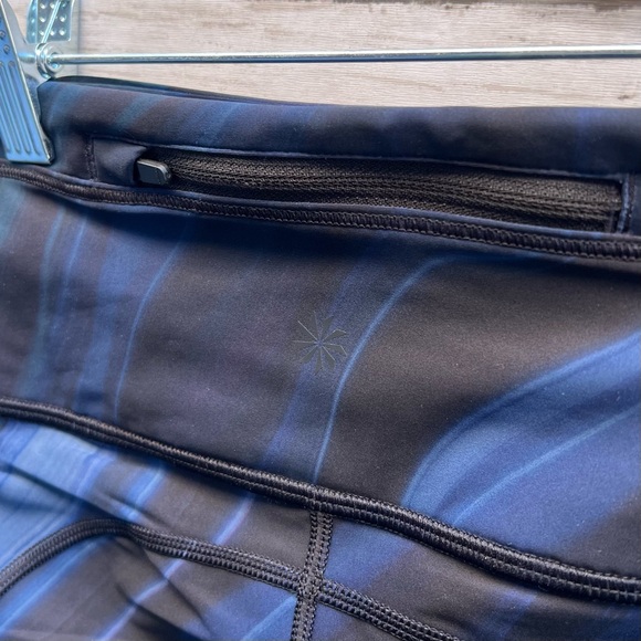 NEW Size XS Athleta Accelerate Geode Crop Blue High Rise Capri Leggings - Picture 6 of 10